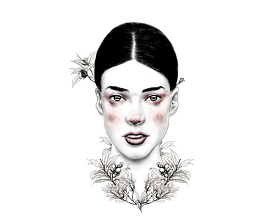 Nature Woman No 8 beauty blackandwhite drawing fashion fashion illustration illustration colombia nature portrait woman woman portrait