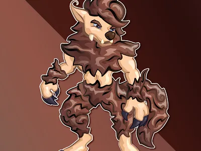 Werewolf animals creature design illustration lupine mythical mythical creature vector werewolf wolfman