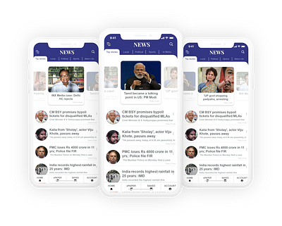 NEWS App branding gui interaction design news ui ux user experience user interface user interface design