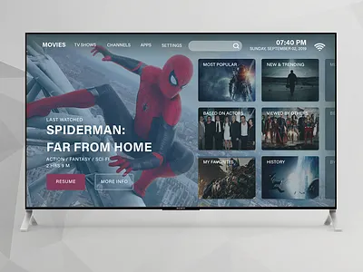 Daily UI #25 - TV app dailyui design interfacedesign minimalist spiderman tv app ui uidesign ux