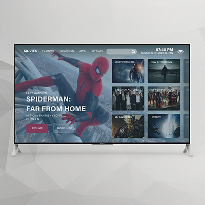 Daily UI #25 - TV app dailyui design interfacedesign minimalist spiderman tv app ui uidesign ux