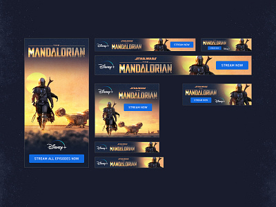 Mandalorian Banner Ads advertisement advertising banner banner ad banner design banners design disney disney plus display display ad graphic graphic design mandalorian photo star wars