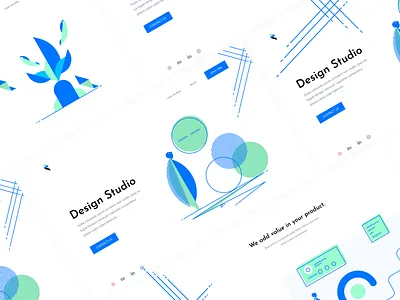 Rudrisha's Illustration Library debutshot design figma illustration ui vector web website