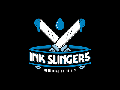 Ink Slingers T-Shirt Graphic apparel branding design illustration logo screen printing tshirt type typography vector