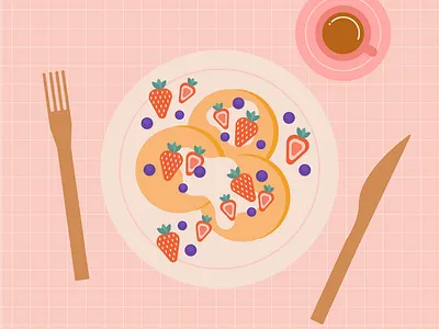 Pancakes adobe illustrator graphic design illustration vector