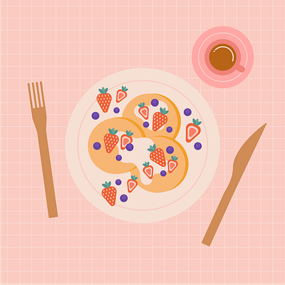 Pancakes adobe illustrator graphic design illustration vector