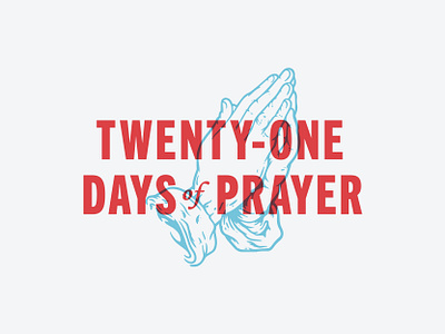 Twenty-One Days of Prayer branding design illustration logo vector