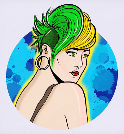 Snegga (drawn colorist) art blogger colorist hair illustration nicelook