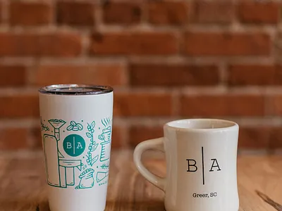 Coffee Tumbler Design brand and identity coffee design hand drawn icon iconography illustration logo pattern vector