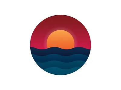Sunset Animation after effects animation colors design drawing graphic design illustration motion motion graphic sun sunset vector waves
