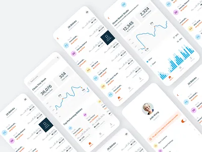 Link Generator App analytics app charts google interaction ios iphone mobile product design ui ux white