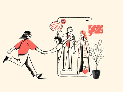 Let join us! branding illustration ui