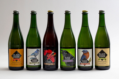 Cider Labels for Black Diamond Farm adobe illustrator artisanal birds bluejay cider crow farmtotable graphic design brand graphicdesign hard cider illustration ithaca local overview qcassetti rooster trumansburg vector