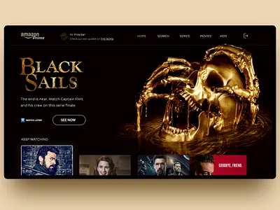 Amazon Prime TV typography ui ux web
