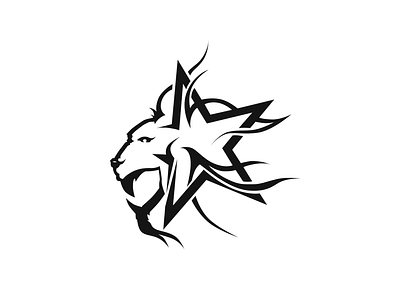 The Lion Rock blackstar brand branding icon illustration j spin lion logo tonyvoorhees