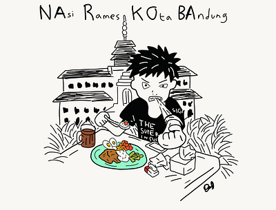 NAsi Rames KOta BAndung archipelago art bandung cartoon culinary culture drawing drug food funny illustration indonesia parody