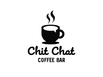 Chit Chat Coffee bar Iogo chat coffeelogo comunication minimal negative space negativespace smart