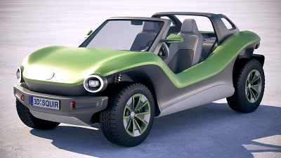 Volkswagen ID Buggy 2020 3D Model 3d art 3d artist 3d model 3d render automobile car cars cg drive german realistic 3d renderhub renders sport squir vehicle vehicles