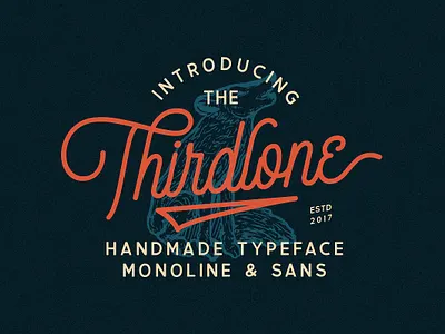 Thirdlone - Free Handmande Font design font family free font free fonts freebie freebies illustration typeface typogaphy typography