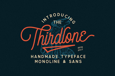 Thirdlone - Free Handmande Font design font family free font free fonts freebie freebies illustration typeface typogaphy typography