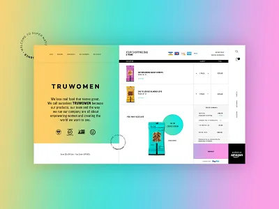 Truwomen - Shopping Cart Design Concept 🍪 branding cart creative design graphic desgin product product design typogaphy ui web web design