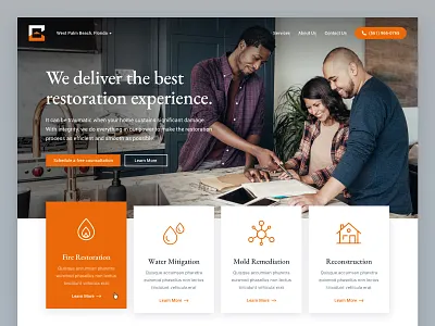Entrusted Hero cta hero hero banner line icons simple site design tiles ui ux