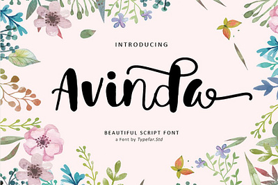 Avinda Free Script Font font font design font family fonts free font free fonts freebie freebies typeface typography