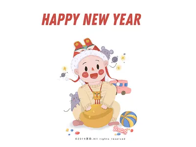 happy new year 2020 design illustration illustration art banner design typography