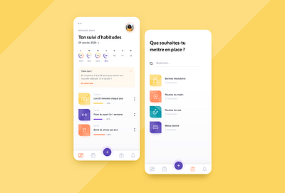 Habits tracker application daily ui design goals habits habitstracker hello2020 minimal uidesign user experience user interface uxdesign