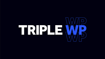 Logo design - Triple WP adobe blue brand design brand identity branding branding agency branding design digital dribbble flat icon illustrator logo logo design logodesign logotype minimal typeface typography vector