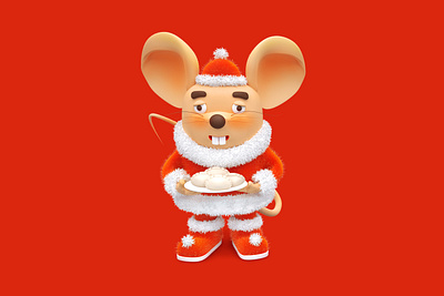The Spring Festival mascot -- mice 02 animation c4d design flat illustration vector 一家人 平面 插图 设计