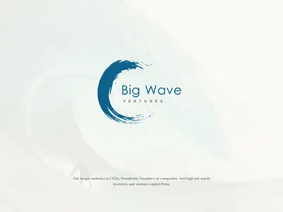 Big Wave Ventures brand branding corporate branding design icon identity illustration logo typography wave