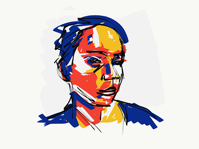 3/365 draw adobe draw illustration portrait tricolours