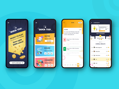 Quiz - Quick Tick app blue colors design icon typography ui ui ux design ux vector