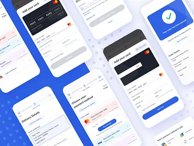 Concept Payment Checkout Flow add card app card confirmation credit debit design dribbble mobile order otp scan screen success transaction ui ux ux design