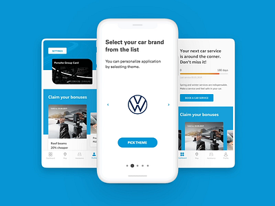 Porsche theme picker animation app audi brand car card choose list loyalty pgc picker porsche seat select theme ui ux volkswagen vw škoda