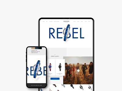 CK Rebel branding design ecommerce jewelery mobile responsive design ui ux watches web website