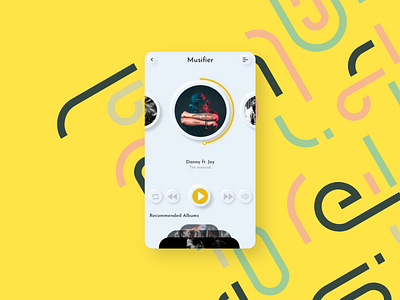 Music app 2019 trends colors design designer digital ios iosapp minimal music music player neumorphism skeumorphic ui uiux