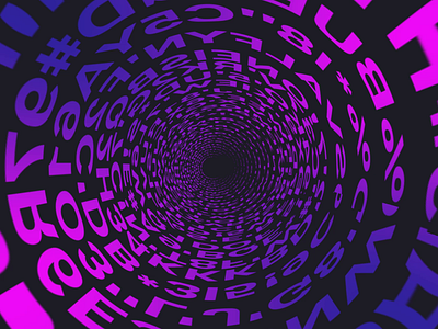 Text Vortex aftereffects animation gradient motion graphics tunnel typography vector vortex