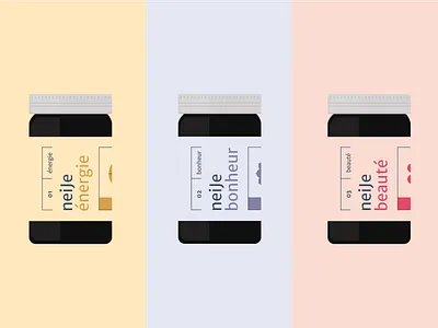 neiJe beauty beauty product brand identity branding branding design colorful dietary supplement identity identity design illustration label label design label packaging label product natural packaging packaging design supplement supplement label design visual identity