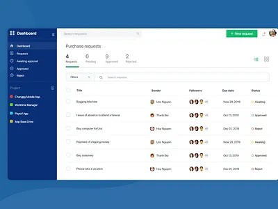 App Request and Proposal app design landing skecth ui ux web website