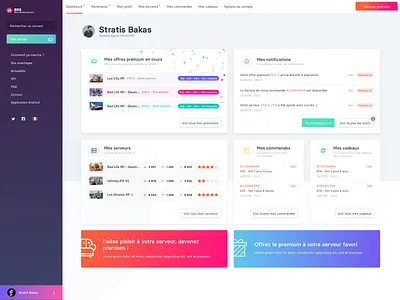 [BRS] profil dashboard app branding design gradient logo sketch ui video games videogames web website