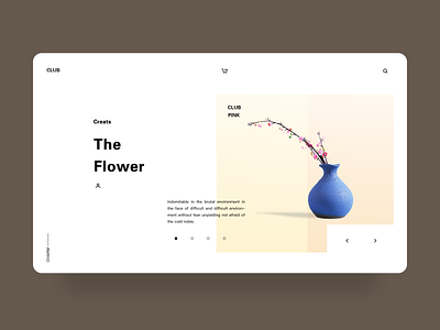 CLUB branding design flower ui ux