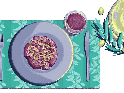 Fegato alla veneziana digital illustration digital painting editorial illustration illustration photoshop illustration