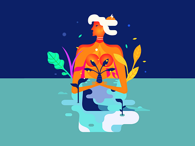 Aryen ♕ abstract character face illustration illustrator patrykbelc vectorart vectors women