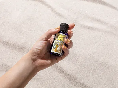 Sol Oil branding branding and identity creative agency esoteric gold illustration labeldesign packaging product summer sunny tarot