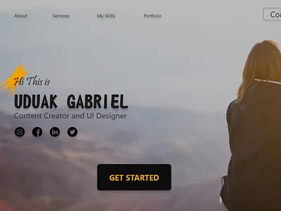 Portfolio Landing page adobe xd brand brand design branding daily 100 challenge dailyui dailyui 003 day003 design dribbble figma figmadesign landing design landing page portfolio portfolio design portfolio website trending ui ux