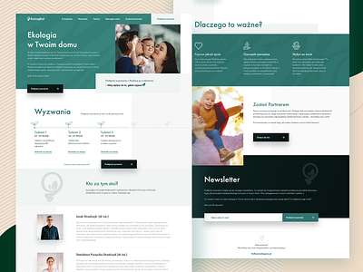 Ecologeco - Ecology app clean clean ui daily challenge ecology homepage landing page landing page design newsletter onepage website