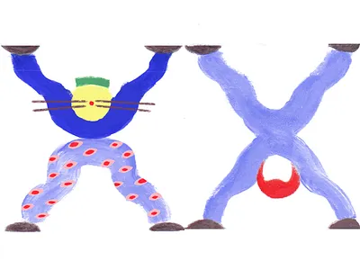 Upsidedown 2020 2k20 art circus colors dailyart dance dancers design drawing dribbble fiesta graphic illustration illustrazione january newyear painting party upsidedown