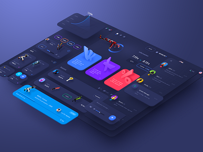 dashboard CSGO game skins application coin crypto cryptocurrency csgo dashboard design game art game design game ui interface ui ui design user interface